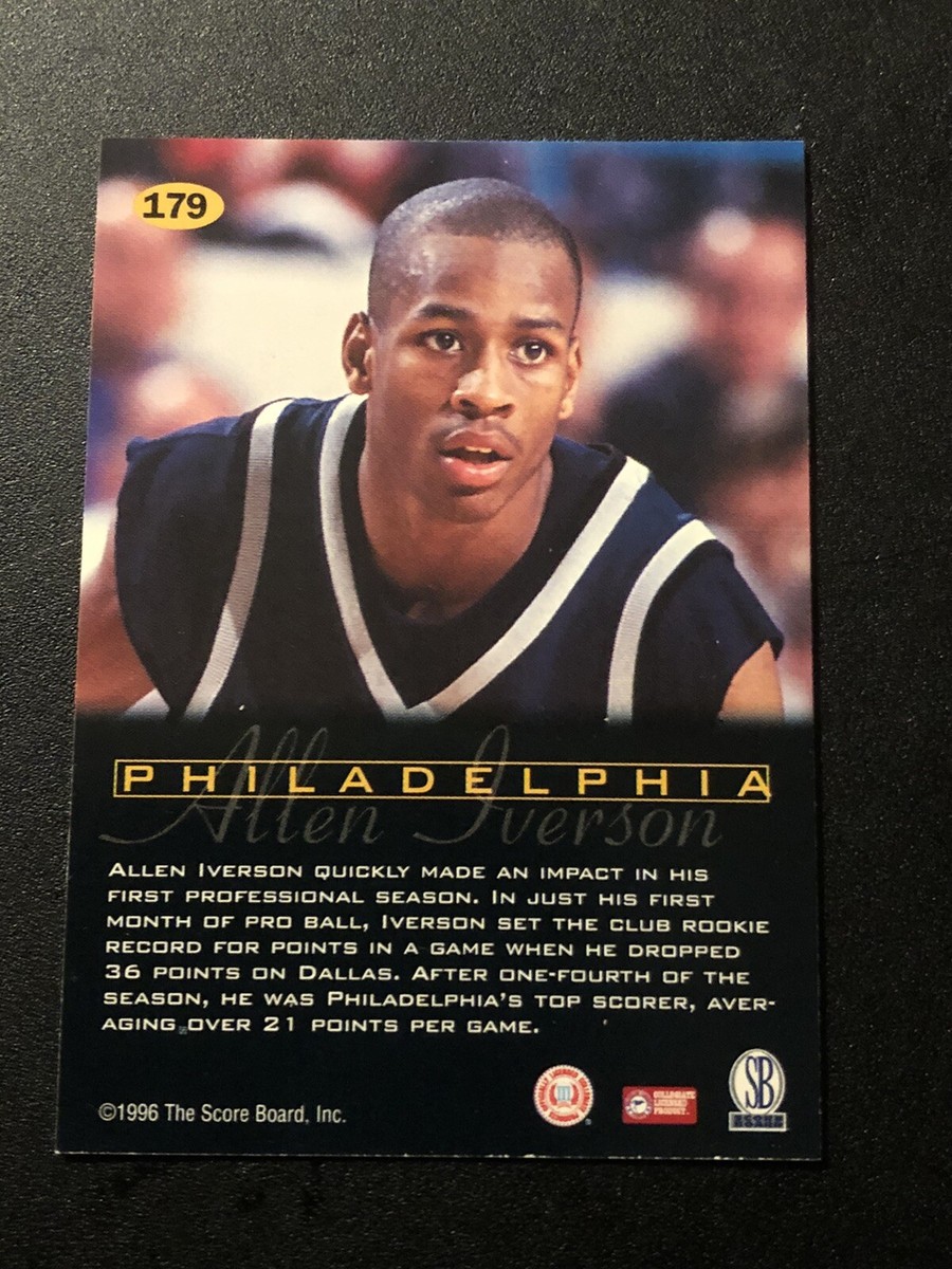 1996 Score Board All Sport PPF Allen Iverson #179 Rookie RC HOF | eBay