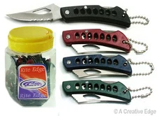 Mini Key Chain Sharp Blade Folding Knife Wholesale Lot of 36 -New Keychain Knife
