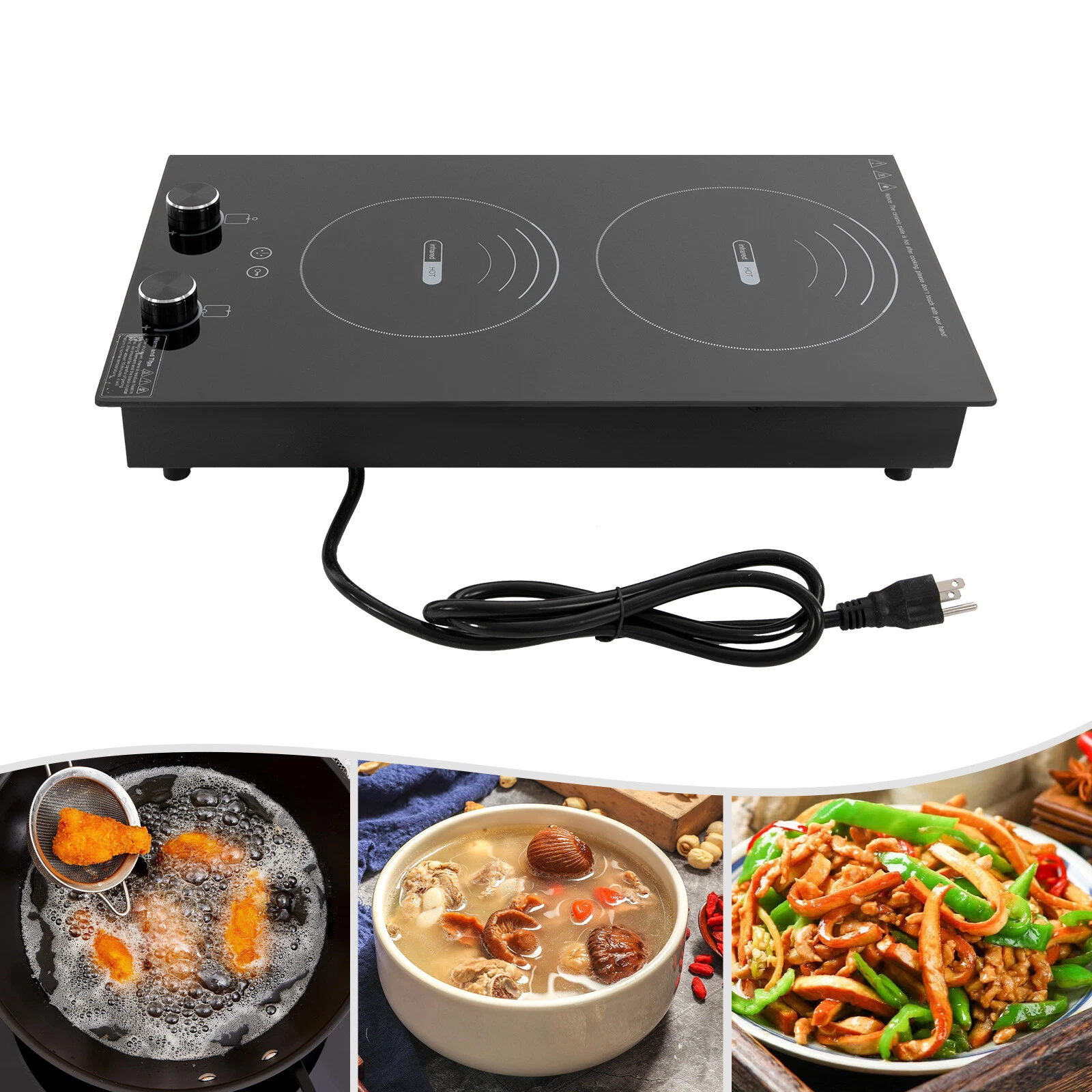Electric Hob Cook Top Stove 110V Induction Cooktop 2 Burners Ceramic Cooktop
Opens in a new window o