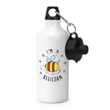 I'm A Beeicorn Sports Bottle Drinks Camping Flask Water Bee Unicorn