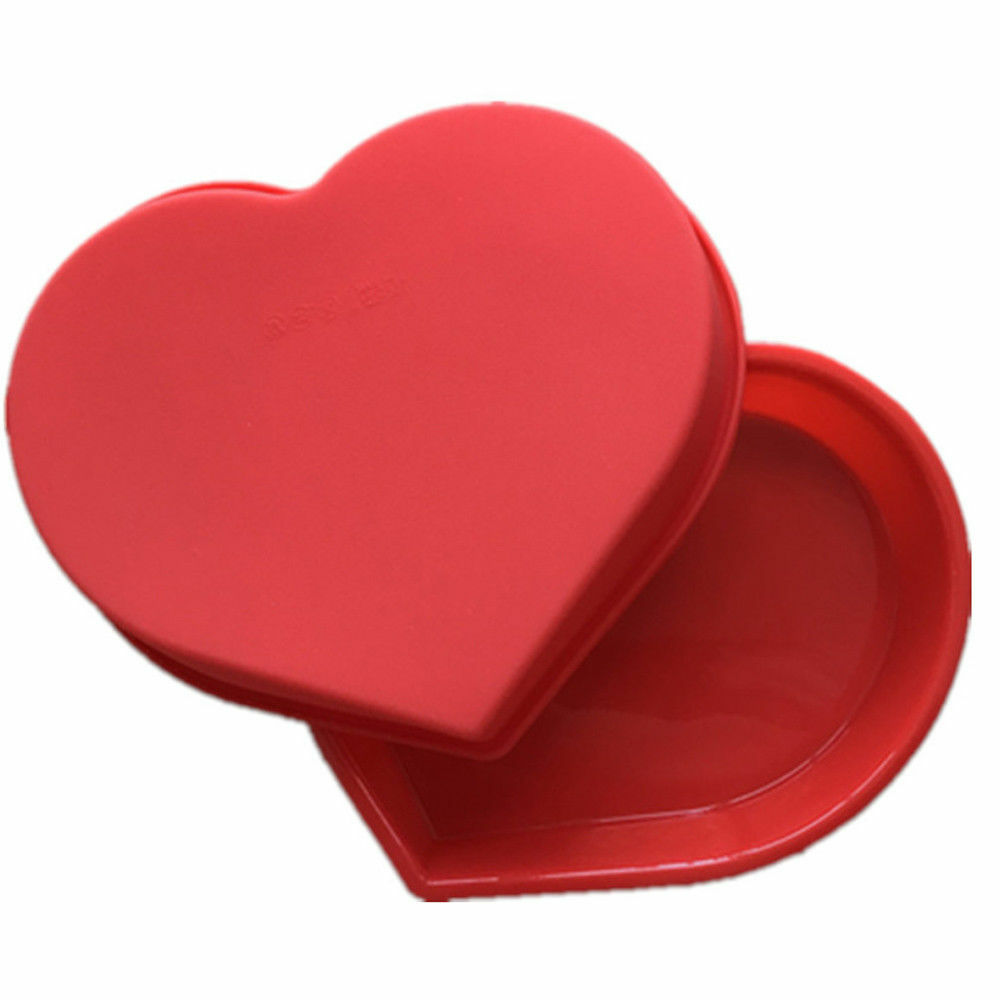 Big Heart Silicone Cake Baking Tin Mold Nonstick Bakeware Pan Chocolate