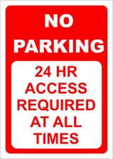 No Parking Signage -- Plastic Signs or Stickers, - Private, Driveway, Disabled