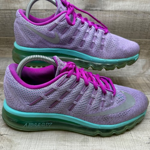 Nike Air Max 2016 Running Shoes Womens Size 8 Purple Blue Sneakers 807237-006