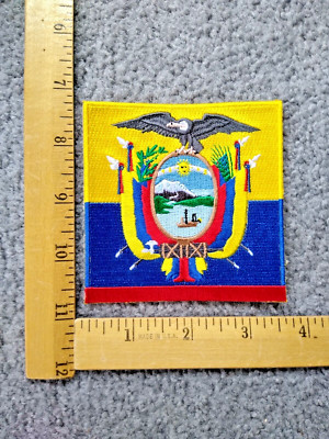1 BEAUTIFUL RARE EQUADOR COUNTRY  FLAG IRON ON PATCH  free shipping
