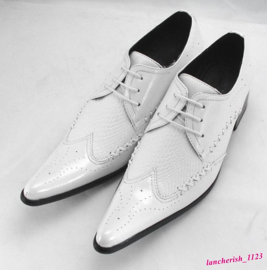 SAOLA Mens British Pointy Toe Dress Business Wedding Formal Shoes Fashion Elegant Chic