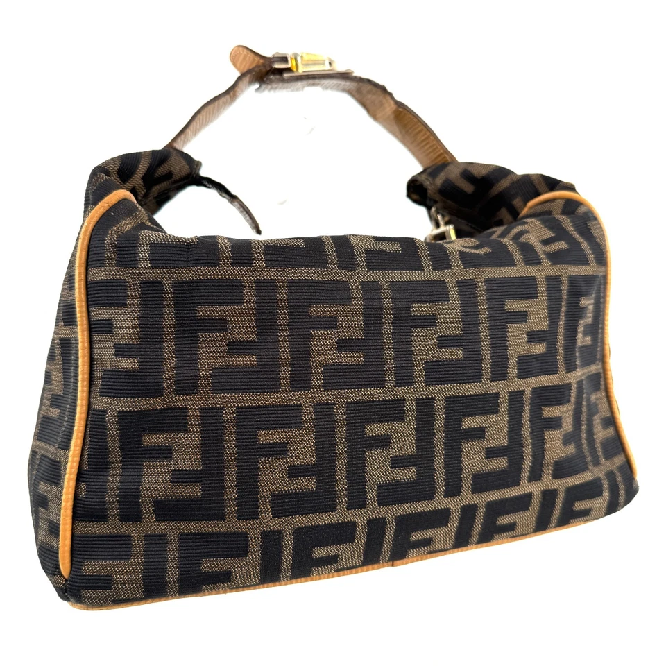 FENDI Zucca Bolso de Mano Bolso de Mano Tamaño Grande Lona Epi Auténtico F05-0206 Foto 3 de 4