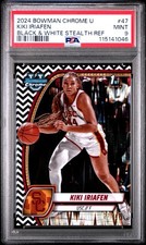 2024 BOWMAN CHROME U #47 Kiki Iriafen 48 BLACK & WHITE STEALTH REF PSA 9