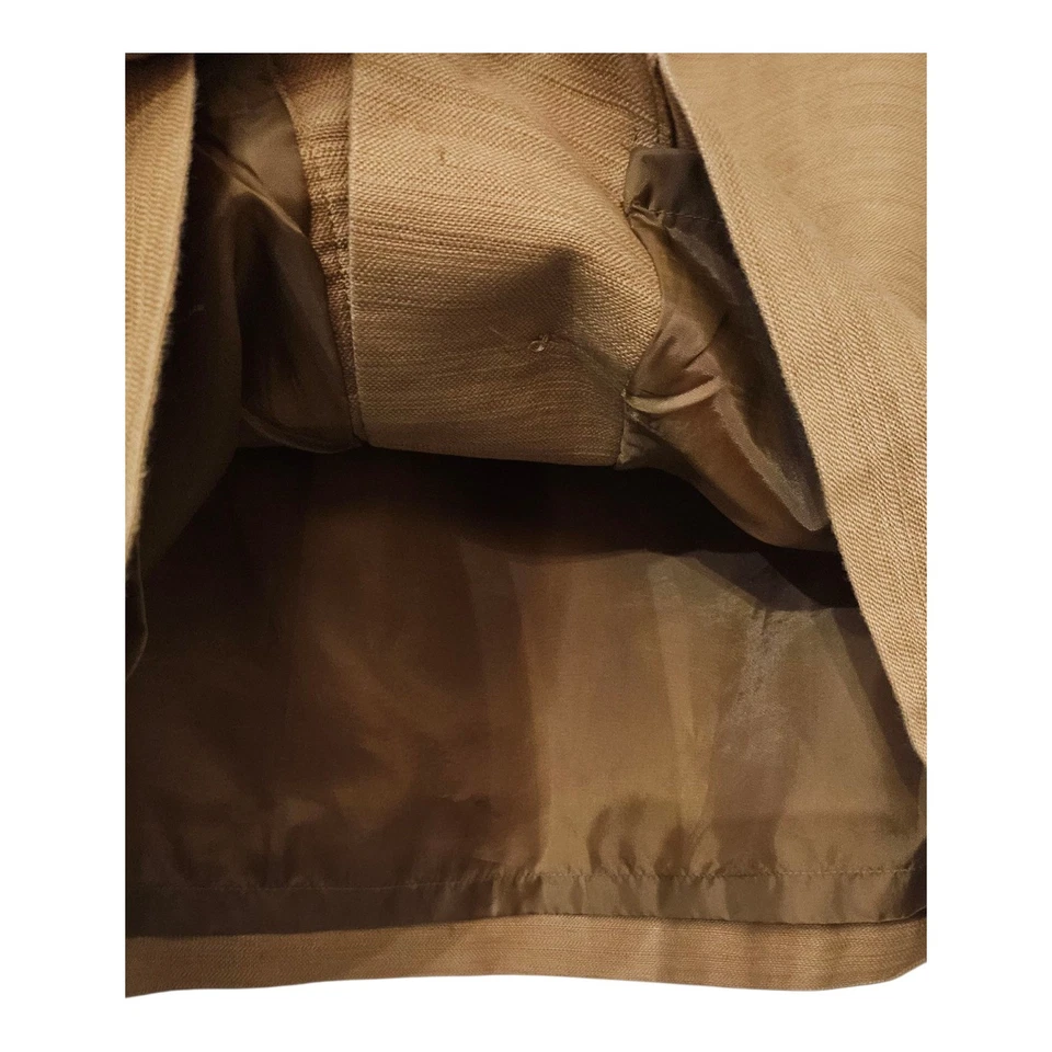 ANNE KLEIN с подкладкой льняной смеси коричневый на пуговицах карандаш/прямая юбка размер 12 - Изображение 3 из 4