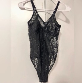 La Perla documented Elegant Black Lace Bodysuit #065
