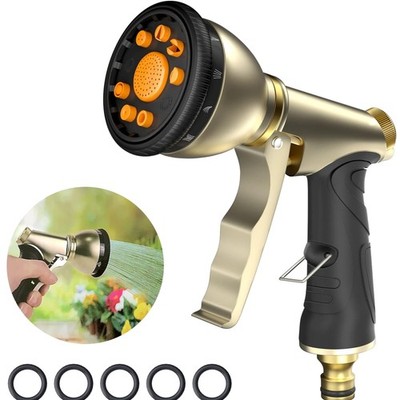 Garten Wasserhandbrause Metall 9 Sprühmodi Wasserspritze Hochdruck reining