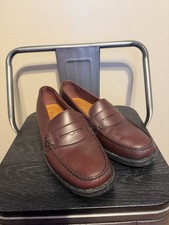 G.H. Bass Weejuns Penny Loafer Sz 8.5 Wide Burgundy Leather Slip On Size Womens