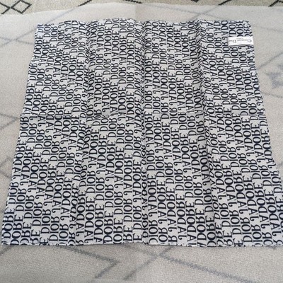 Christian Dior Scarf Cotton Trotter Black/White From Japan 146463K