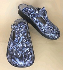Alegria  Classic Feral Clog Black Blue Sizez 39 US 9.5 "The Happy Clog"