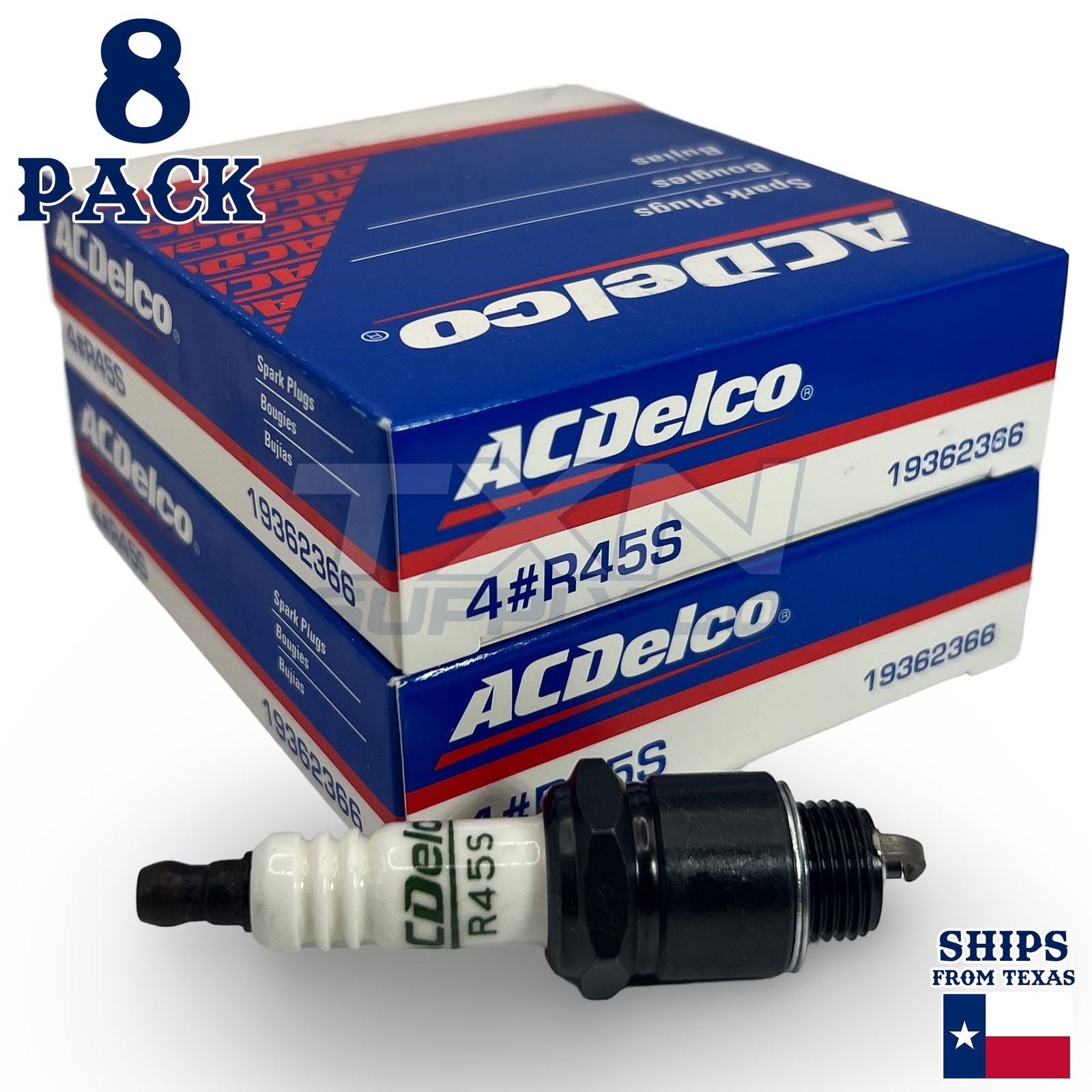 8 Pack Genuine GM ACDelco R45S Spark Plugs 19362366