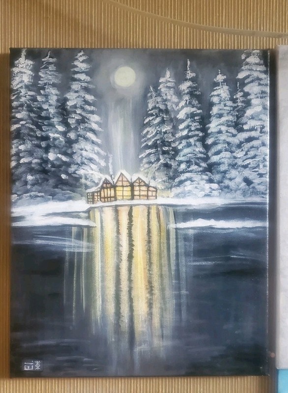 Hand painted picture 16x21 acrylic Canvas 