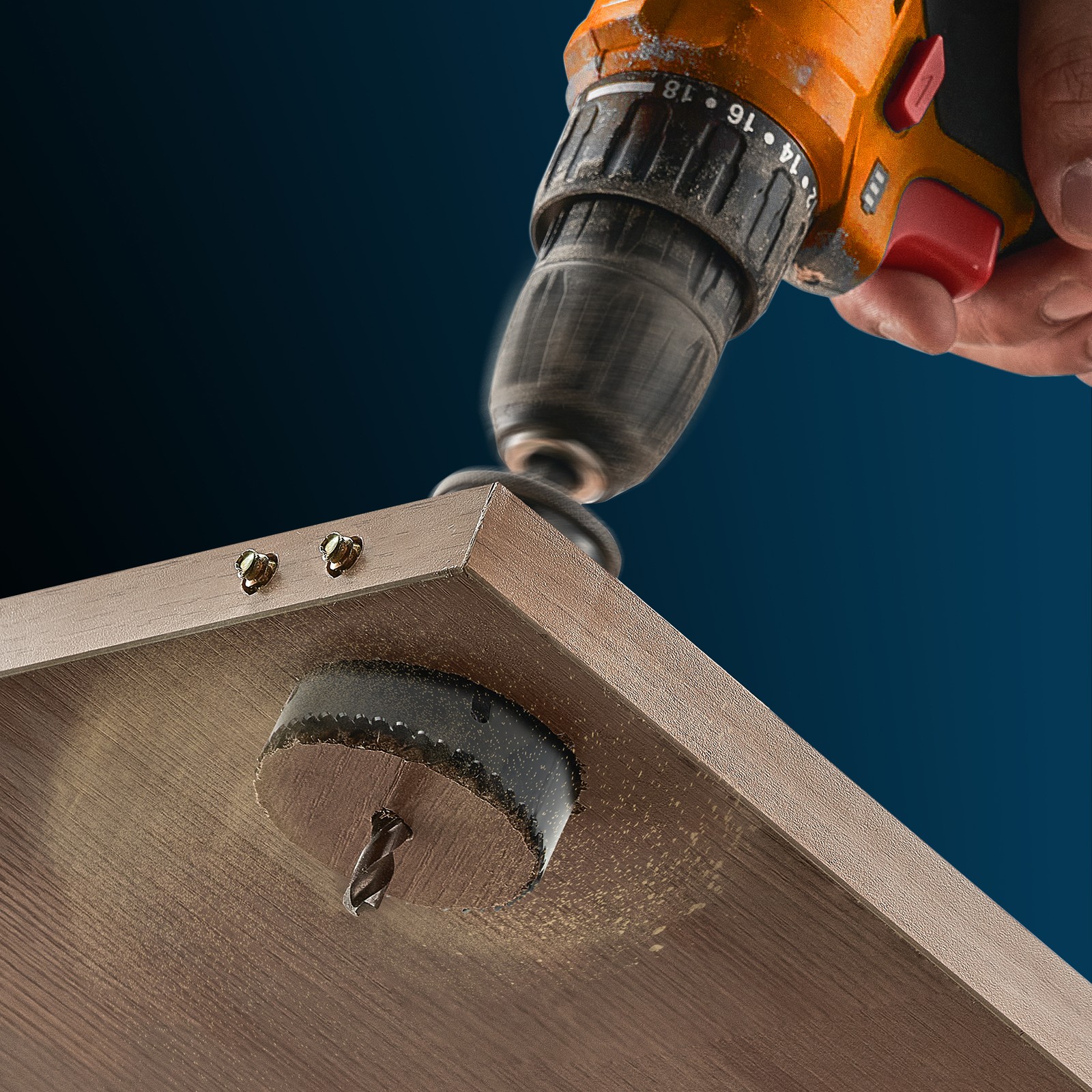 VEVOR Hole Saw Kit 18 PCS Saw Blades 6 Drill Bits 1 Hex Wrench Case Bi Metal M42