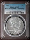 2021 PEACE PCGS MS69 Silver $1 Dollar Coin Philadelphia MS 69