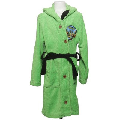 Lidl, Bademantel, Größe: 134/140, Grün, Polyester, Einfarbig, Fleece #ydf