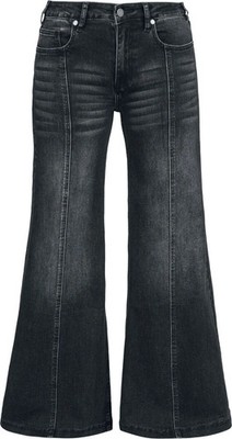 Black Premium by EMP Damen schwarze Jeans mit verdecktem Reißverschluss