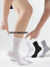 5 pairs of diabetic socks non-binding, men's and women's loose socks, wide top s