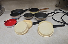 Set of Vtg Assorted Pretend Play Doll Saucepans Frying Pans Kitchen Cookware