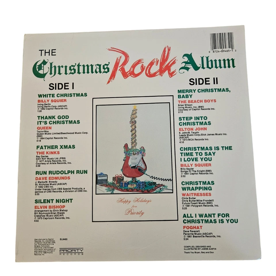 Rare- The Christmas Rock Album - 1986 - Various Artists SL9465 - Image 2 of 4
