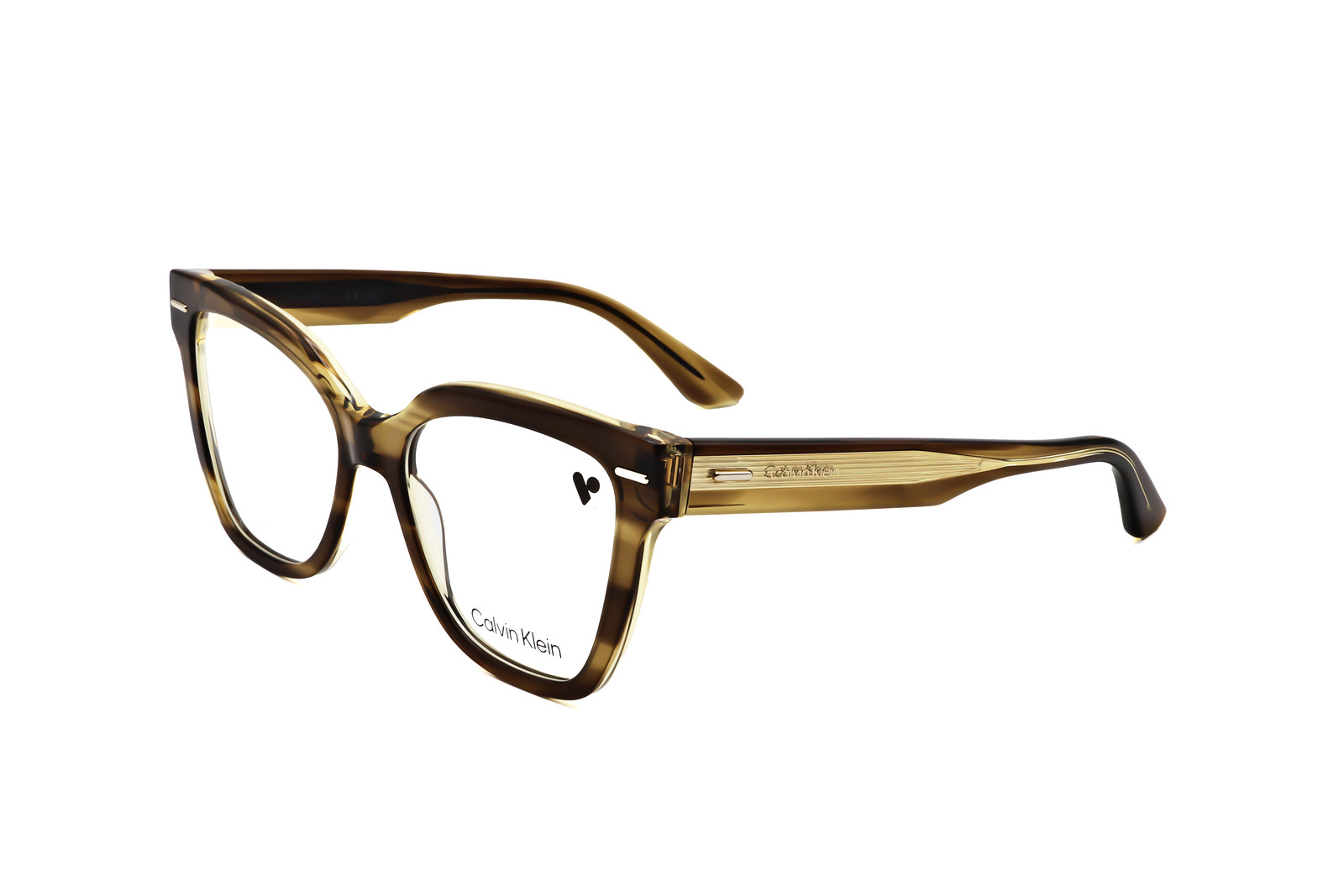 Calvin Klein Womens 54 mm Striped Khaki Opticals CK23543-317 5890₽