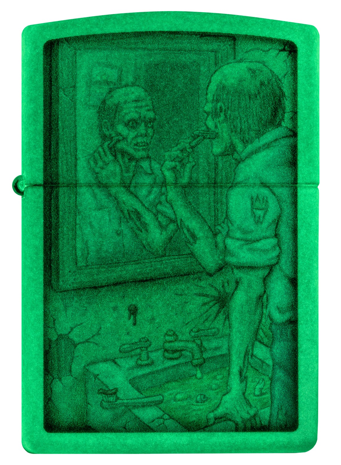 Zippo Shaving Zombie White Matte Windproof Pocket Lighter, 49193-102836