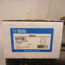 System Sensor SPSWL Wall Mount Speaker Strobe, Clear Lens, White ECS
