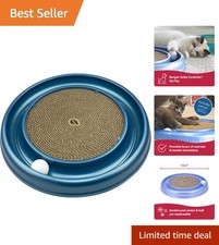 All-in-One Cat Toy: Turbo Scratcher Pad with Engaging Ball Track  Catnip