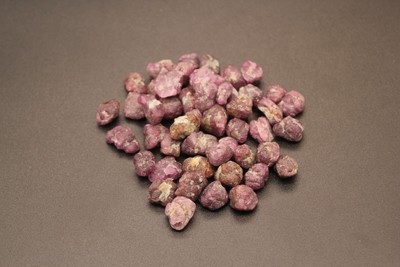 SET of 10 Natural African Ruby JULY BIRTHSTONE Red / Purple Certified Raw Gem
