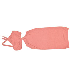 EXPRESS Women's Pink Knit Cutout Bodycon Dress Size L W/ Bow Accent