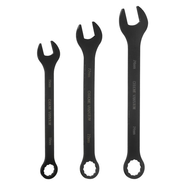 19/22/24Mm KombinationsschlüSsel FüR CR-V Stahl 12-Punkt Ring-RingschlüSsel-image