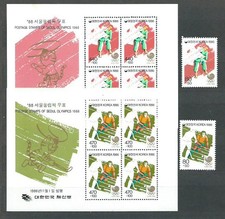 South Korea - Mail 1986 Yvert 1332/3+Hb 396/7 ** Mnh Seoul Olympics