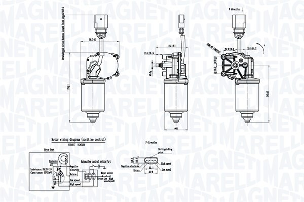 Wischmotor Vorne FÜR Audi A4 B7 (8EC) - Magneti Marelli 064053012010-image