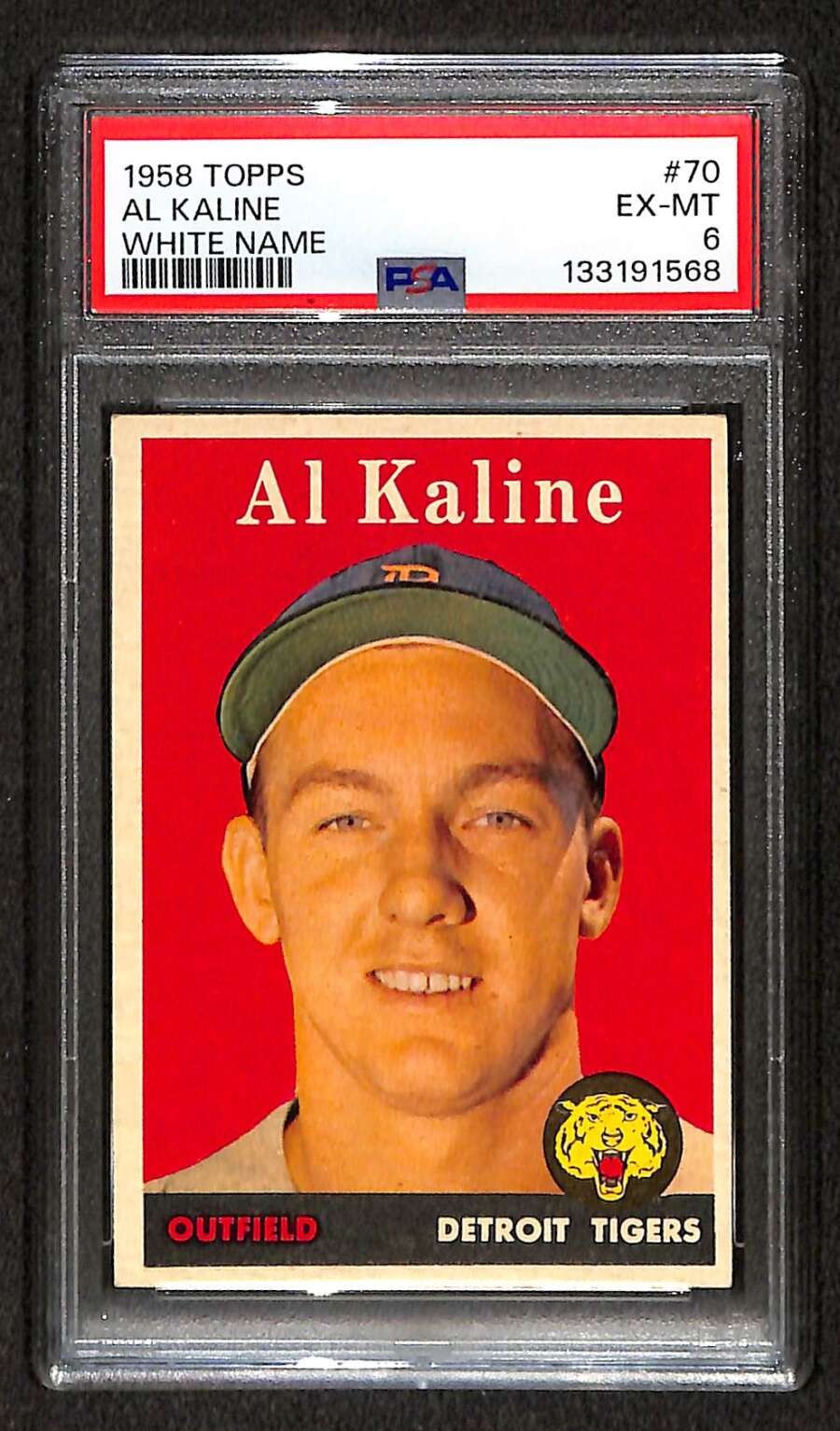 1958 Topps #70 Al Kaline HOF  PSA 6 EXMT C104598