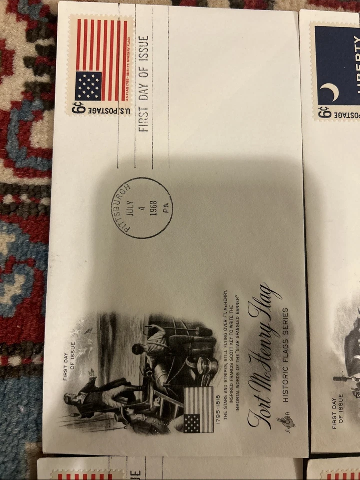 (9) Historic Flag Series FDCS July 4, 1968 - Image 2 of 4