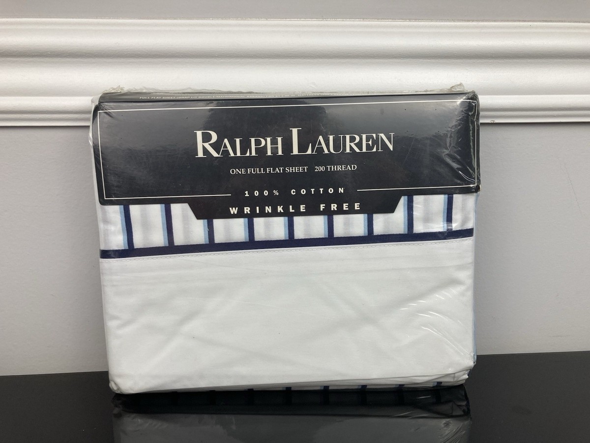 USA Vintage Ralph Lauren Mercer NAVY Striped Blue White Cotton