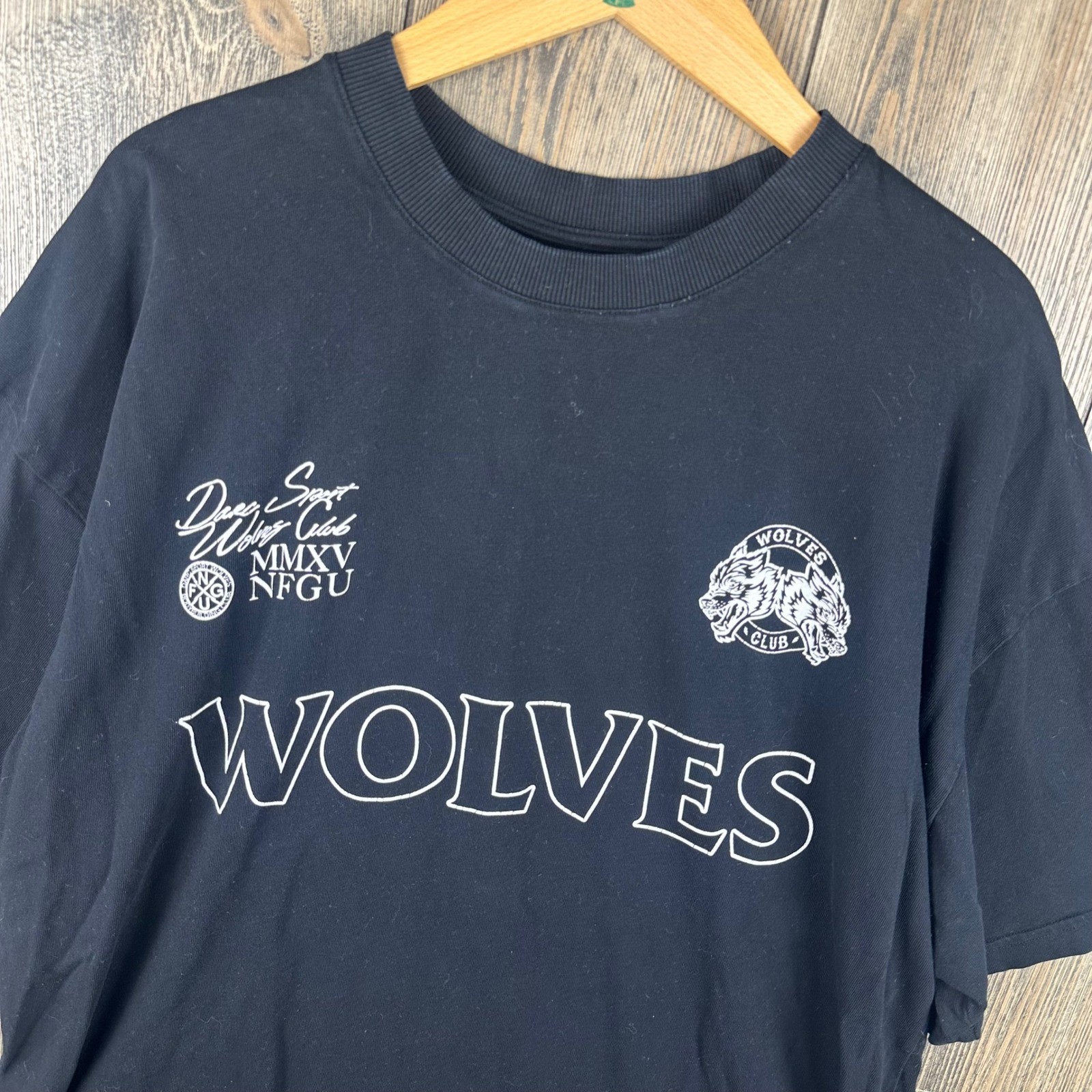 Darc Sport Wolves Club Limited Edition Black Graphic T-Shirt Mens XL Gym