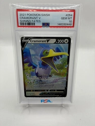 PSA 10 2021 Pokemon SWSH Cramorant V #054 Shining Fates