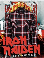 Dixxon Flannel Co. "Iron Maiden 50th Anniversary" Shirt Men's Size: L Pre-Sale 