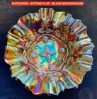 MILLERSBURG CARNIVAL GLASS RADIUM PURPLE 7" “GRAPE WREATH” BOWL – VERY NICE!!!!