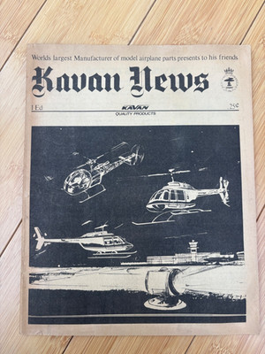 VINTAGE KAVAN NEWS RC MODEL HELICOPTERS PLANES ACCESSORIES DEALER CATALOG 8-1/2X