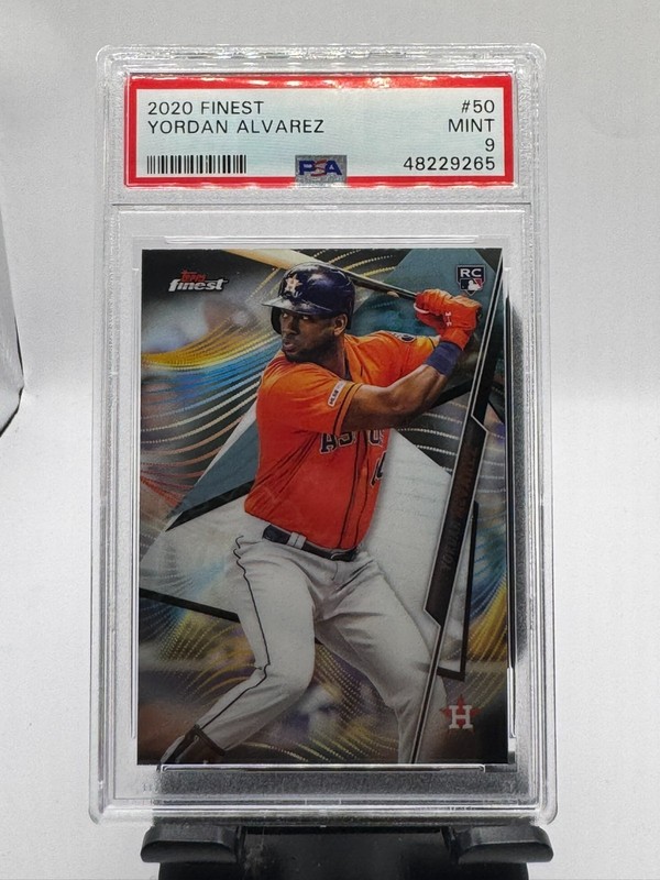 2020 Yordan Alvarez RC Topps Finest #50 Houston Astros Rookie PSA 9 MINT