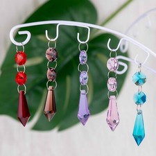 12pcs 1.5" Crystal Icicle Pendant Chandelier Prisms Drops Lamp Curtain DIY Parts