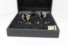 Jonathan Wachtel Cufflinks And Stud Set, Black Onyx  Gold