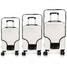 3 Pieces Clear Luggage Cover, PVC Suitcase Cover, Waterproof Dustproof