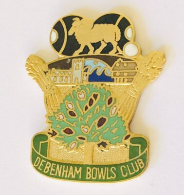 Debenham Bowls Bowling Club Badge Pin Rare Vintage No Clasp (L23)