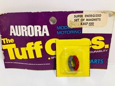 AURORA " TUFF ONES " SUPER ENERGIZED  MAGNETS 1 PAIR on CARD  NEW  T-JET
