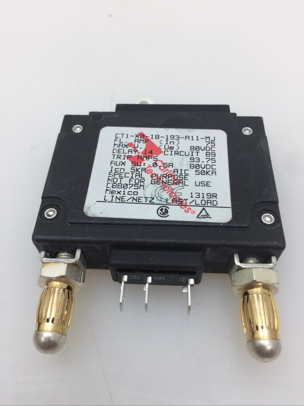 Lot De 3 Modules Fusible 70A CARLING TECHNOLOGIES CT1-X0-17-499-R21-MF - Vieux Stock Neuf